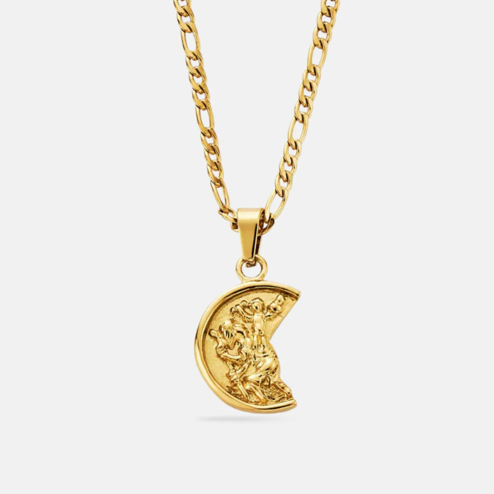 Corrente com pingente Saint Ouro masculina